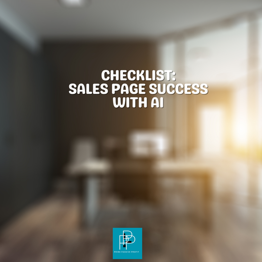 Checklist: Sales Page Success With AI